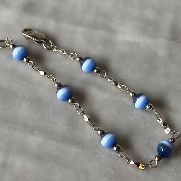 Sterling Silver Cats Eye Bracelet - Picture 7 of 9